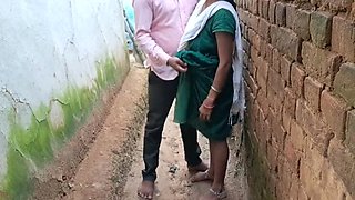 Desi Indian village girl with tight hairy pussy seduces older man