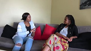 First-ever Time Girly-girl For Chesty Black Nymphs!