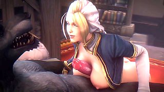 Furry, tit fuck, worgen