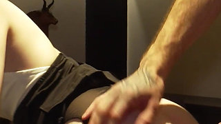 She Caught the Boss Jerking off, She Wants a Bonus and Gave Herself to Him on the Table
