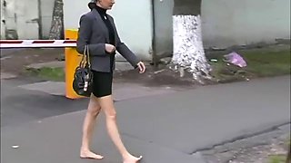 Barefoot secretary nadya