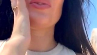 Thrill in a daring public escapade during a break