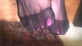 Goode Girl Black Pantyhose Foot Worship POV JOI