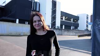 GERMAN SCOUT - Small Redhead Teen Peach Delina Pick Up