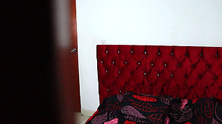 I See My Beautiful Brunette Stepsister Changing Her Clothes in the Bathroom and I Seduce Her to Fuck Her