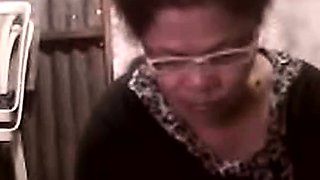 57-Year-Old Asian Granny Flashes on Webcam