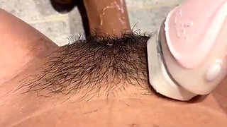 Splendid eighteen-years-elderly teenage flashes us how she trims her fur covered vag