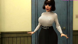 Sexy futa teacher gets monster cock anal