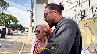 Tattooed 81 Year Old Granny Rough Fucked in My Driving Van