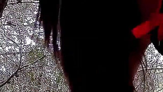Crazy threesome with skinny Milf and big cocks in the forest