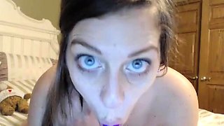 Busty Amateur Babe Toys on Webcam