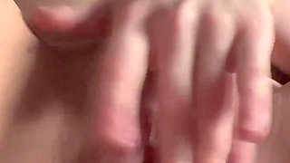 Teen Rubs Her Clit and Rides a Fat Big Dildo