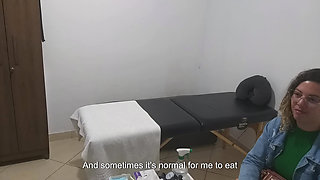 A real anal examination performed by a doctor.