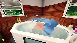 My Busty Hot Roommate Taking a Shower - My Bath Tub Companion - Gameplay