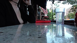 Shy Goth Exhibitionist - Dinner Date And Bookstore Flashing