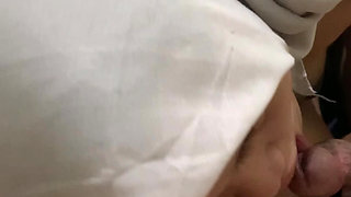 Crot in the mouth of a beautiful hijab girl