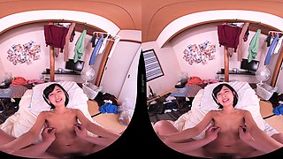 Japanese Student in VR POV for Fiery Passionate Play