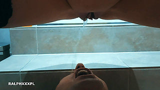 Long Morning Pissing in the Slave's Mouth, Human Toilet Slave