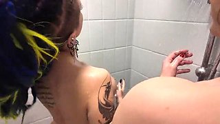 EdgesOfReality Girlfriend Shower Sex - Big Tits Lesbian Couple Fucking in 4K