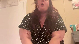 PAWG BBW Clogs the Toilet Due to Holding Everything for Hours: with Lots of Farts and the Sound of Her Using the Restroom or Bat