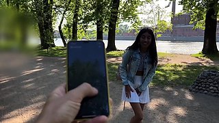 My friend controls my orgasms in public with a toy from