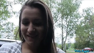 Public agent - adorable and innocent teen brunette gets screwed in a car