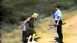 Amateur Blonde Chick Strips To Thong