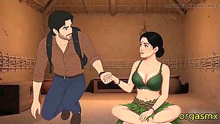 Desi Tribal Village Beauty Hot Passionate Night with Traveler in Forest Hut