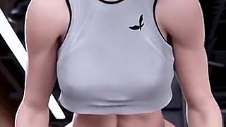 I Accidentally Fuck My Gym Trainer While Working Out and Her BF Comes in!