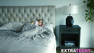 Petite and sexy babe Sera Ryder swallows big rock hard cock