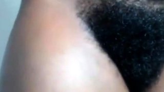 African Amateur's Hairy Webcam Show