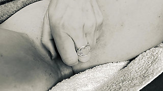 She lets the glass smack