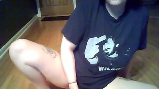 Tattooed BBW Rides Her Dildo to Orgasm