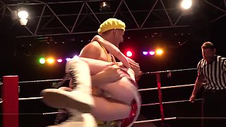 FAKEhub Originals Teen Machine Vs Bulldozer in wild and crazy wrestling