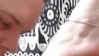 Bare Feet Worship, Shoejob in Wooden Mules & Cum on Shoes - Dame Olga 1080p (053b)