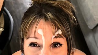 Hot Brunette Girlfriend POV Blowjob