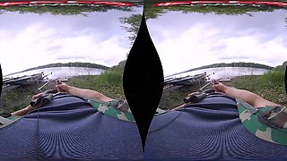 Beauty fucked in a boat: Blowjob, Cowgirl  Missonary VR Porn