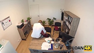 Loan4k. teenage redhead bitch came to demonstrate her Big Tits and bang in the office for a loan