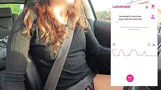 An unknown fan checks my lovense toy and makes me lose control of the car!