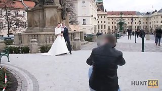 Hunt4k. lovely teen bride gets banged for money in front of her groom