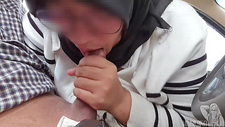 Minokiiko Give Hijab BJ to the Boss for Free Car Ride