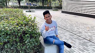 Hot latino boy with big smile and big dick