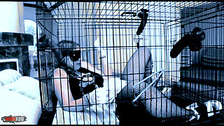 Mr Marcus: Kiara Marie Chubby Blonde Big Tits Fucked by Big Black Cock Mr Marcus in Cage Cumshot