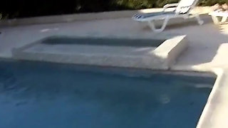 Watch This French Babe in Riding Cock at Pool