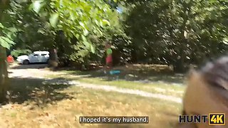 Janet Alfano, Lucia Sendero & Vixi Rafi pick up a rich stranger in the park for some outdoor sex