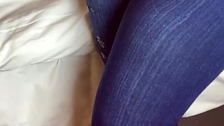 Mrs Mature Blonde in Stinky Black Tights Foot Fetish Homemade HD