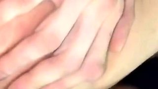Big tit shemale jerks her long cock