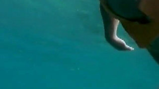 Snorkel Slut: Tight Bikini, Dive Mask & Underwater Fin Tease