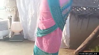 Bangladeshi Bhabi Flashes Her Big Boobs To Horny Neighbor - Desi Village Sex