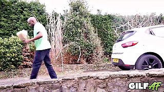 Chubby Big-Butt MILF Ruby Cattrall Bounces Bald Black Studs Thick Cock in Brutal Doggy